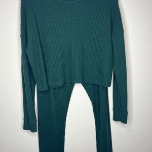 Beyond yoga lounge waffle knit set medium